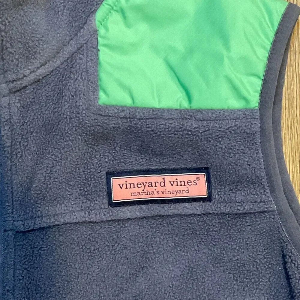Vineyard Vines Fleece Vest Slate Blue Green Size XL 20 Kids‎ Boys Jacket Outdoor